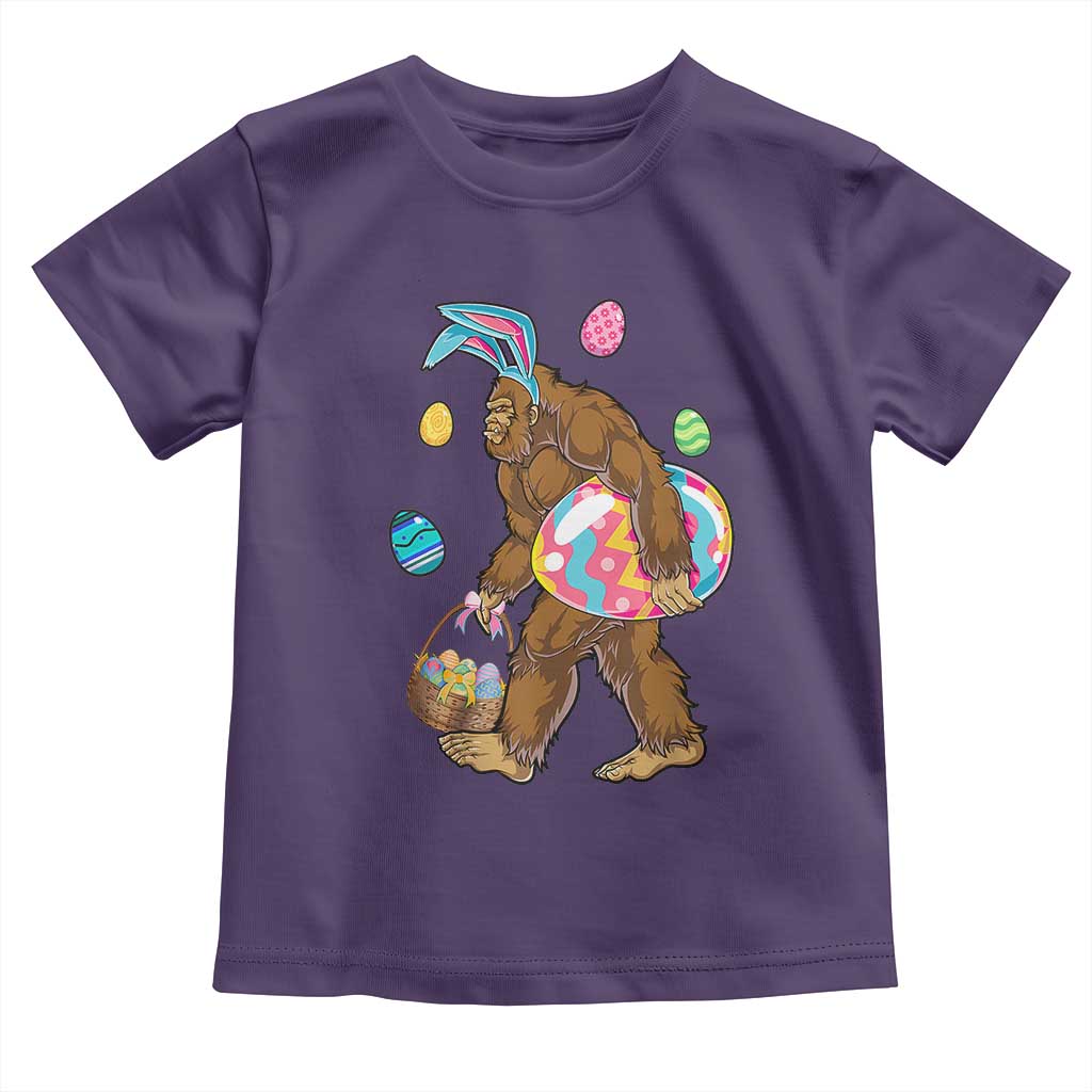 Bigfoot Easter Toddler T Shirt Funny Sasquatch Eggs Hunting TS10 Purple Print Your Wear