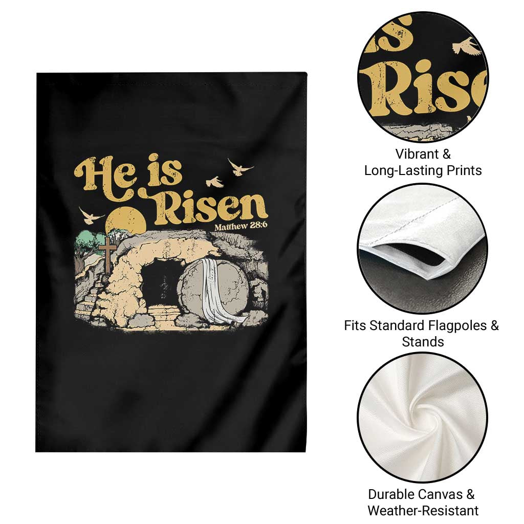 He Is Risen Garden Flag Retro Vintage Easter Jesus Christian Apparel TS10 Print Your Wear