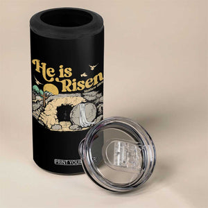 He Is Risen 4 in 1 Can Cooler Tumbler Retro Vintage Easter Jesus Christian Apparel TS10 Print Your Wear