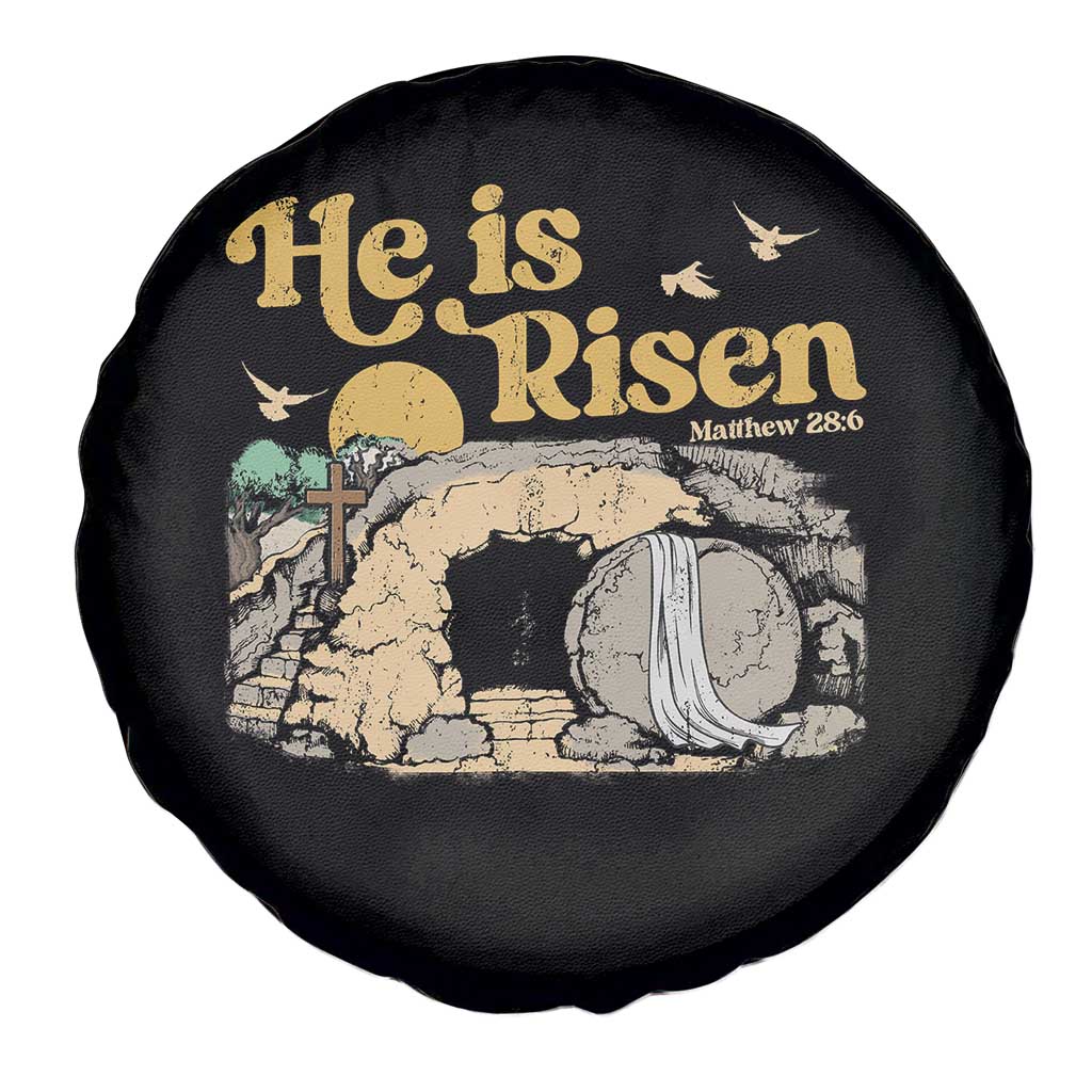 He Is Risen Spare Tire Cover Retro Vintage Easter Jesus Christian Apparel TS10 Print Your Wear