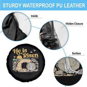 He Is Risen Spare Tire Cover Retro Vintage Easter Jesus Christian Apparel TS10 Print Your Wear