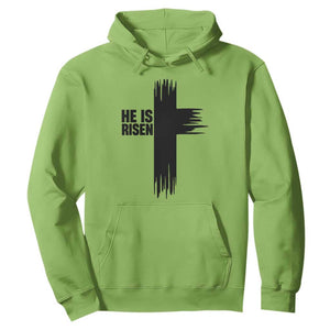 He Is Risen Hoodie Christian Easter Cross TS10 Lime Print Your Wear