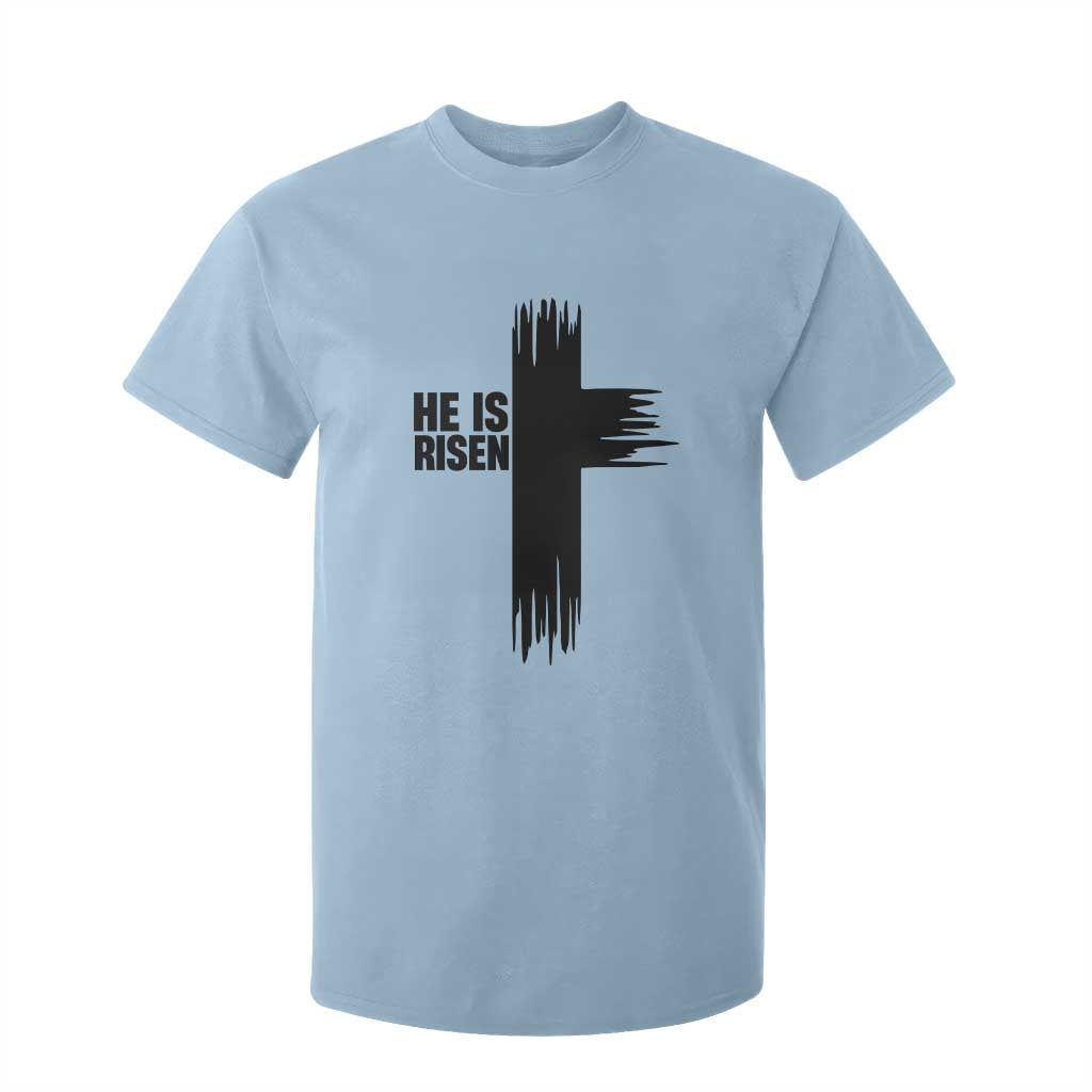 He Is Risen T Shirt For Kid Christian Easter Cross TS10 Light Blue Print Your Wear