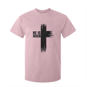 He Is Risen T Shirt For Kid Christian Easter Cross TS10 Light Pink Print Your Wear