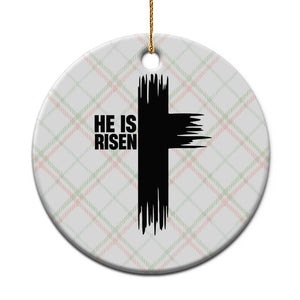 He Is Risen Ceramic Ornament Christian Easter Cross TS10 1pc Christmas Plaid Print Your Wear