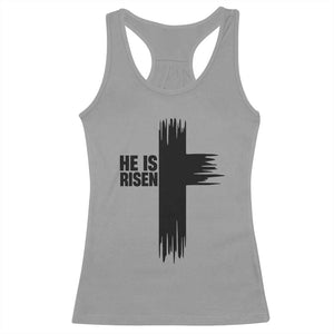 He Is Risen Racerback Tank Top Christian Easter Cross TS10 Sport Gray Print Your Wear