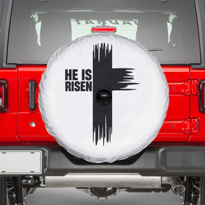 He Is Risen Spare Tire Cover Christian Easter Cross TS10 White Print Your Wear