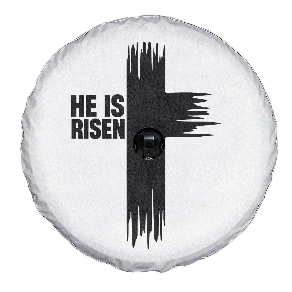 He Is Risen Spare Tire Cover Christian Easter Cross TS10 Print Your Wear