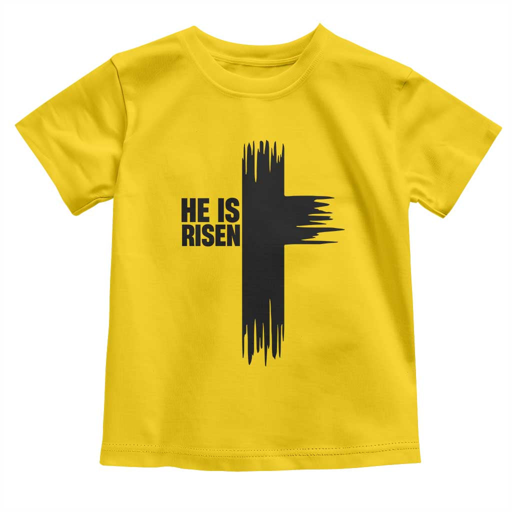 He Is Risen Toddler T Shirt Christian Easter Cross TS10 Daisy Print Your Wear