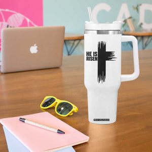 He Is Risen Tumbler With Handle Christian Easter Cross TS10 Print Your Wear