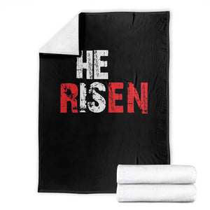 He Is Risen Throw Blanket Vintage Christian Religious Faith TS10 Black Print Your Wear