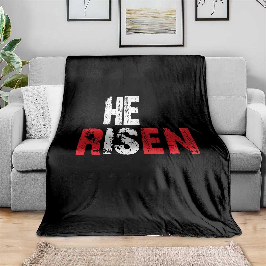 He Is Risen Throw Blanket Vintage Christian Religious Faith TS10 Print Your Wear