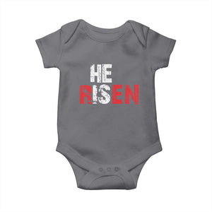 He Is Risen Baby Onesie Vintage Christian Religious Faith TS10 Charcoal Print Your Wear