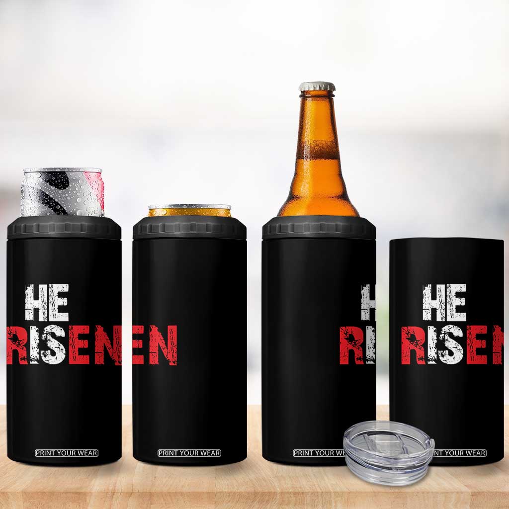He Is Risen 4 in 1 Can Cooler Tumbler Vintage Christian Religious Faith TS10 Print Your Wear