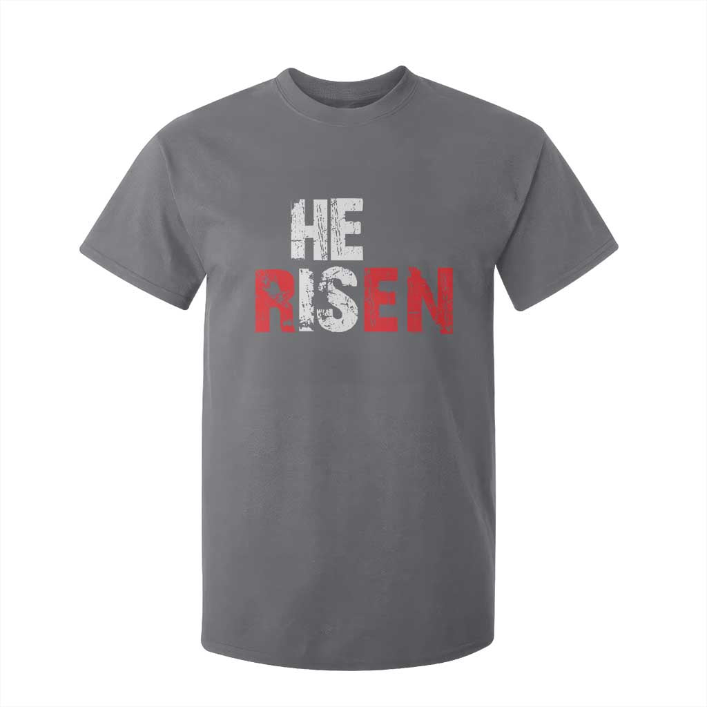 He Is Risen T Shirt For Kid Vintage Christian Religious Faith TS10 Charcoal Print Your Wear