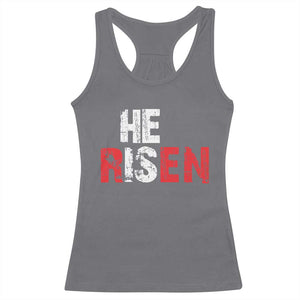 He Is Risen Racerback Tank Top Vintage Christian Religious Faith TS10 Charcoal Print Your Wear
