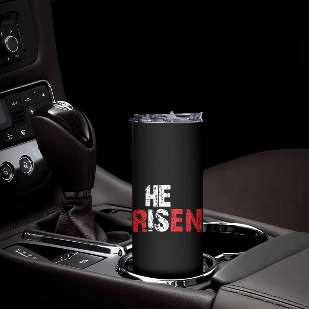 He Is Risen Skinny Tumbler Vintage Christian Religious Faith TS10 Print Your Wear