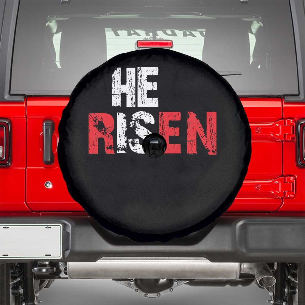 He Is Risen Spare Tire Cover Vintage Christian Religious Faith TS10 Black Print Your Wear