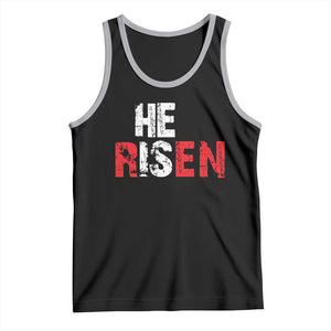 He Is Risen Tank Top Vintage Christian Religious Faith TS10 Black Athletic Heather Print Your Wear