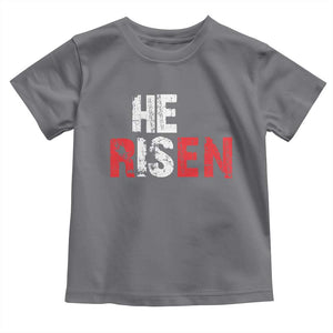 He Is Risen Toddler T Shirt Vintage Christian Religious Faith TS10 Charcoal Print Your Wear
