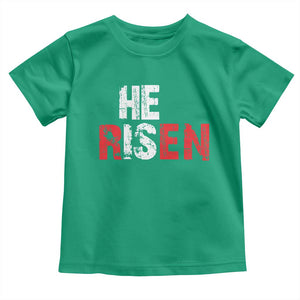 He Is Risen Toddler T Shirt Vintage Christian Religious Faith TS10 Irish Green Print Your Wear