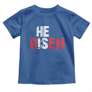 He Is Risen Toddler T Shirt Vintage Christian Religious Faith TS10 Royal Blue Print Your Wear