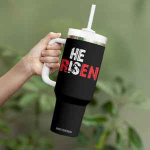 He Is Risen Tumbler With Handle Vintage Christian Religious Faith TS10 Print Your Wear