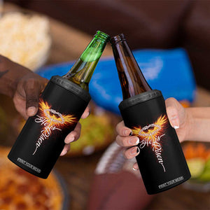 He Is Risen 4 in 1 Can Cooler Tumbler Jesus Resurrection Easter Christian Cross Phoenix Rising TS10 Print Your Wear
