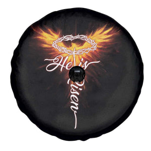 He Is Risen Spare Tire Cover Jesus Resurrection Easter Christian Cross Phoenix Rising TS10 Print Your Wear