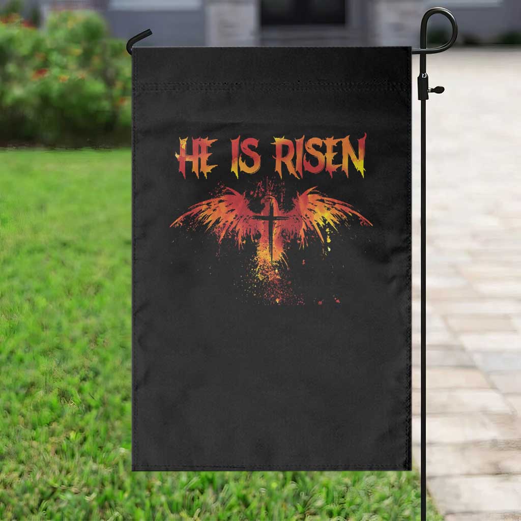 He Is Risen Garden Flag Phoenix Christian Jesus Resurrection Cross TS10 Print Your Wear