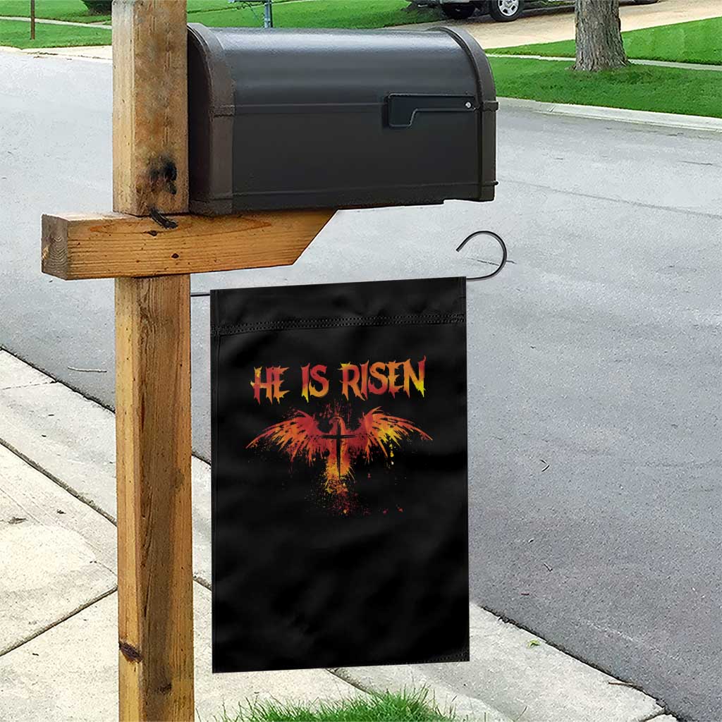 He Is Risen Garden Flag Phoenix Christian Jesus Resurrection Cross TS10 Print Your Wear
