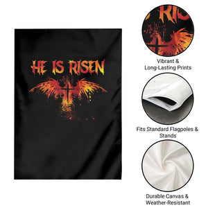 He Is Risen Garden Flag Phoenix Christian Jesus Resurrection Cross TS10 Print Your Wear