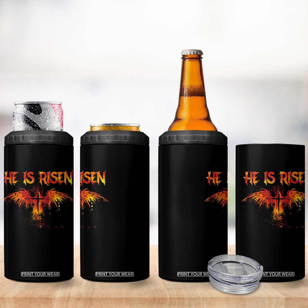 He Is Risen 4 in 1 Can Cooler Tumbler Phoenix Christian Jesus Resurrection Cross TS10 Print Your Wear