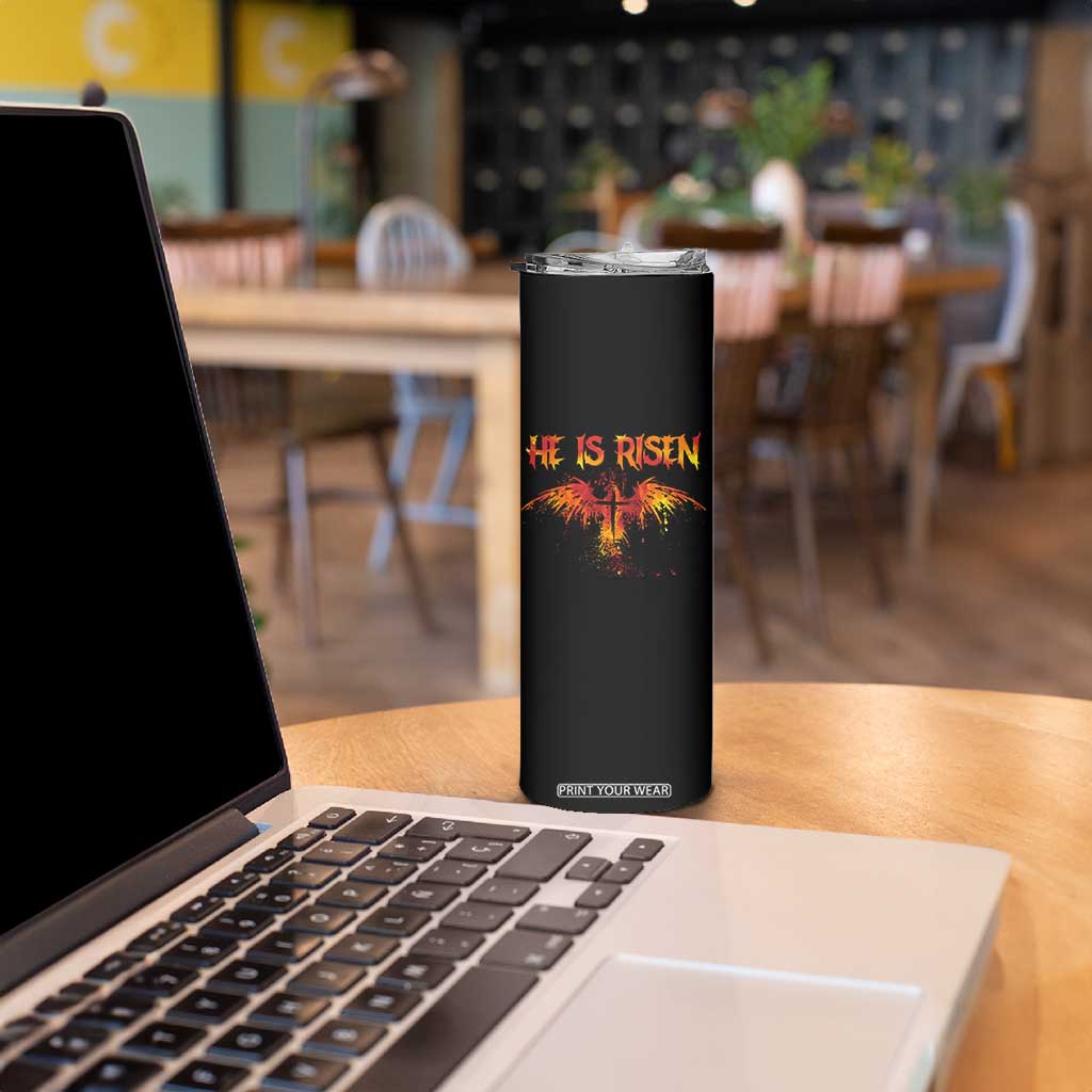 He Is Risen Skinny Tumbler Phoenix Christian Jesus Resurrection Cross TS10 Print Your Wear