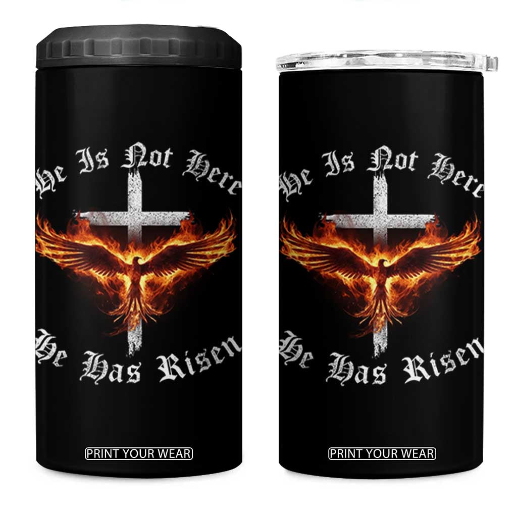 Easter Jesus Has Risen 4 in 1 Can Cooler Tumbler Christian Religious Phoenix Resurrection Cross TS10 One Size: 16 oz Black Print Your Wear