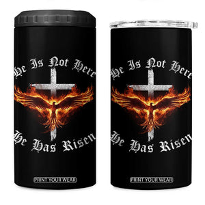 Easter Jesus Has Risen 4 in 1 Can Cooler Tumbler Christian Religious Phoenix Resurrection Cross TS10 One Size: 16 oz Black Print Your Wear