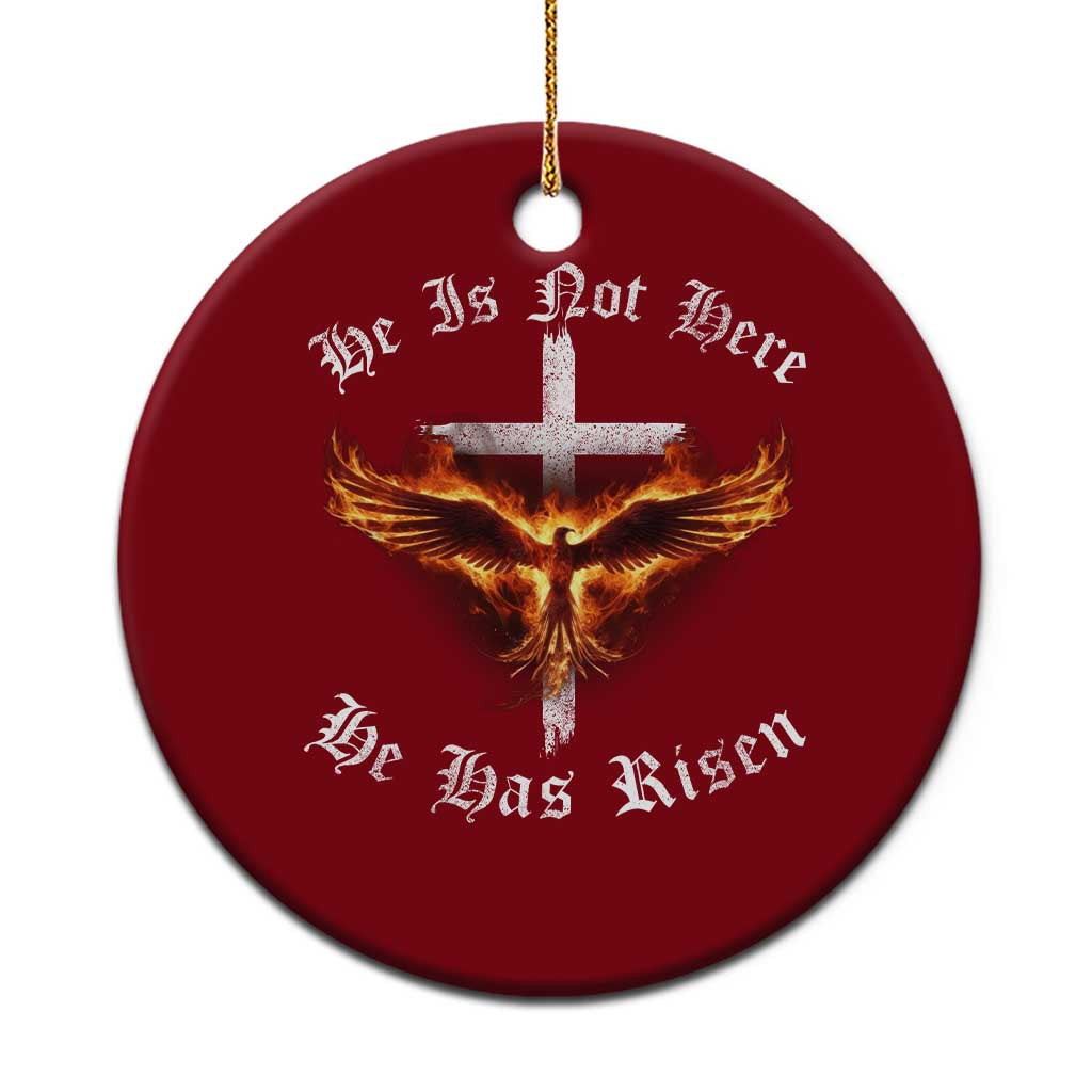 Easter Jesus Has Risen Ceramic Ornament Christian Religious Phoenix Resurrection Cross TS10 1pc Red Print Your Wear