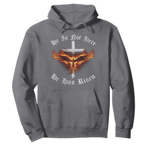 Easter Jesus Has Risen Hoodie Christian Religious Phoenix Resurrection Cross TS10 Charcoal Print Your Wear