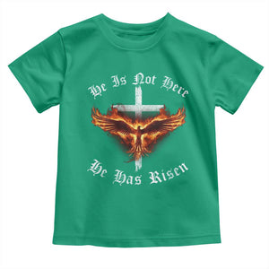 Easter Jesus Has Risen Toddler T Shirt Christian Religious Phoenix Resurrection Cross TS10 Irish Green Print Your Wear