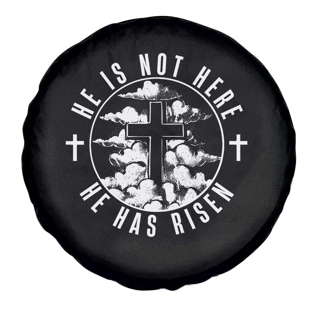 Easter Jesus Has Risen Spare Tire Cover Christian Bible Verse Graphic Cross 90s Style TS10 Print Your Wear