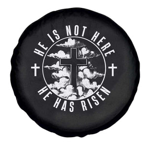 Easter Jesus Has Risen Spare Tire Cover Christian Bible Verse Graphic Cross 90s Style TS10 Print Your Wear