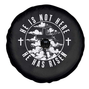 Easter Jesus Has Risen Spare Tire Cover Christian Bible Verse Graphic Cross 90s Style TS10 Print Your Wear