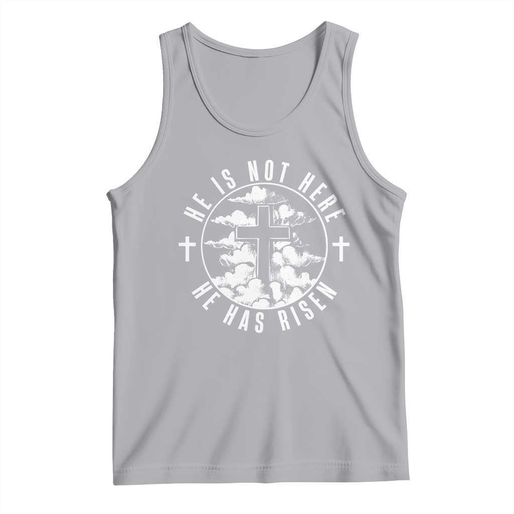 Easter Jesus Has Risen Tank Top Christian Bible Verse Graphic Cross 90s Style TS10 Athletic Heather Print Your Wear
