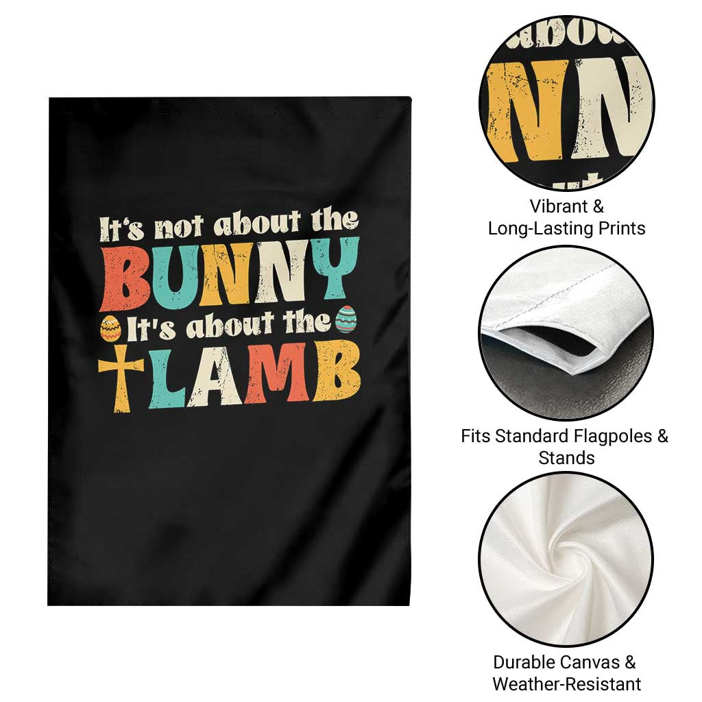 Religious Easter Garden Flag Retro Its Not About The Bunny Its About The Lamb TS10 Print Your Wear