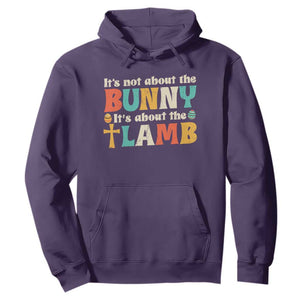 Religious Easter Hoodie Retro Its Not About The Bunny Its About The Lamb TS10 Purple Print Your Wear
