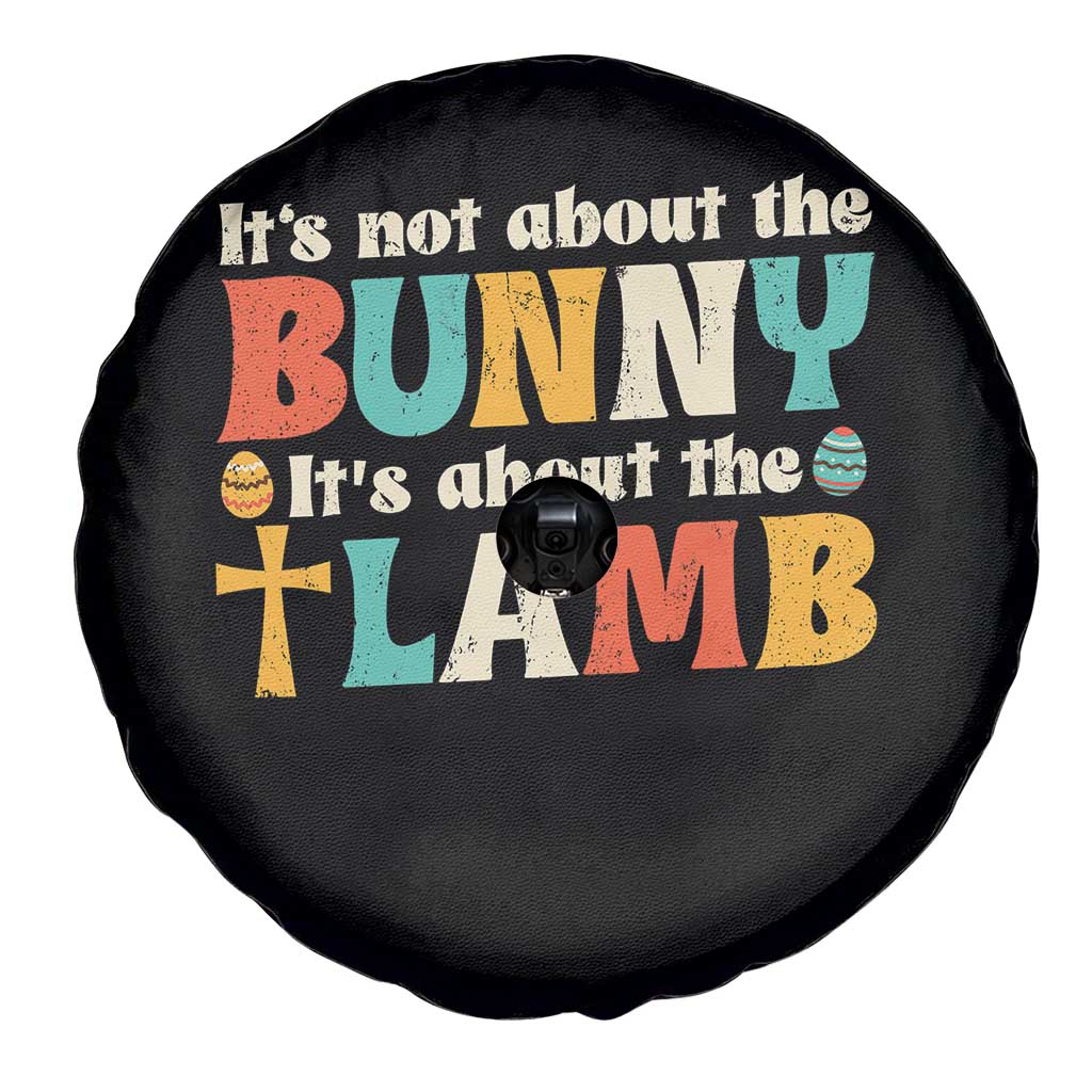 Religious Easter Spare Tire Cover Retro Its Not About The Bunny Its About The Lamb TS10 Print Your Wear