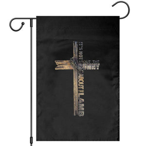 Easter Christian Garden Flag Vintage Cross Farmhouse Religious Not About Bunny About the Lamb TS10 Black Print Your Wear