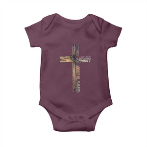 Easter Christian Baby Onesie Vintage Cross Farmhouse Religious Not About Bunny About the Lamb TS10 Maroon Print Your Wear