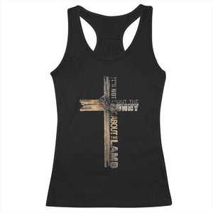 Easter Christian Racerback Tank Top Vintage Cross Farmhouse Religious Not About Bunny About the Lamb TS10 Black Print Your Wear