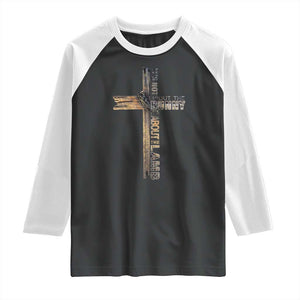 Easter Christian Raglan Shirt Vintage Cross Farmhouse Religious Not About Bunny About the Lamb TS10 Black White Print Your Wear